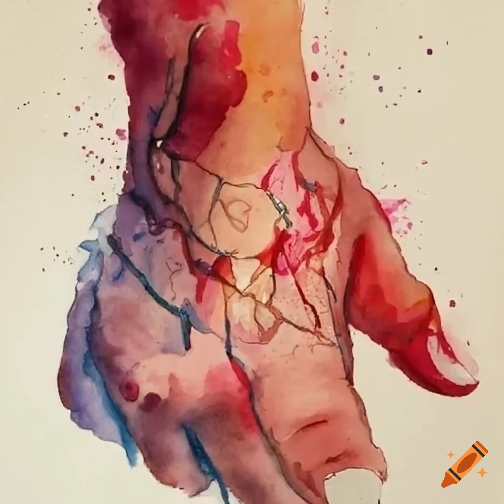 bandaged hand holding another hand