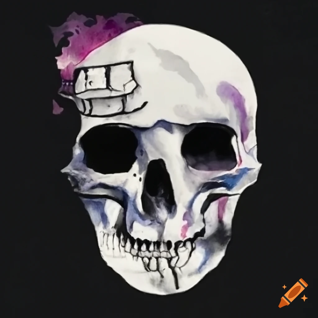 artistic-black-and-white-skull-illustration-on-craiyon