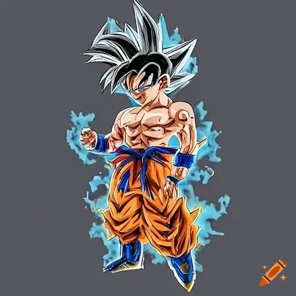 Goku ultra instinct stock illustration. Illustration of represent