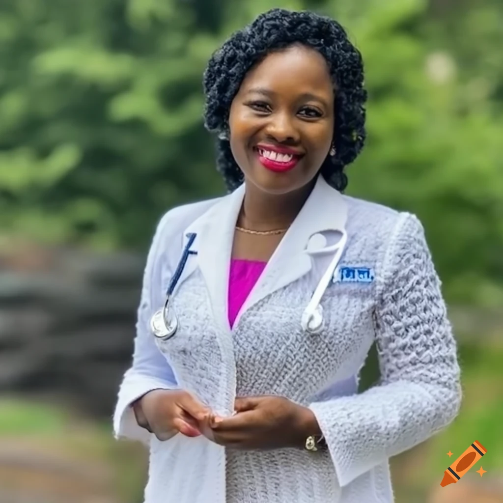 Portrait of dr. zodwa dorothy sixpence, a zimbabwean doctor on Craiyon