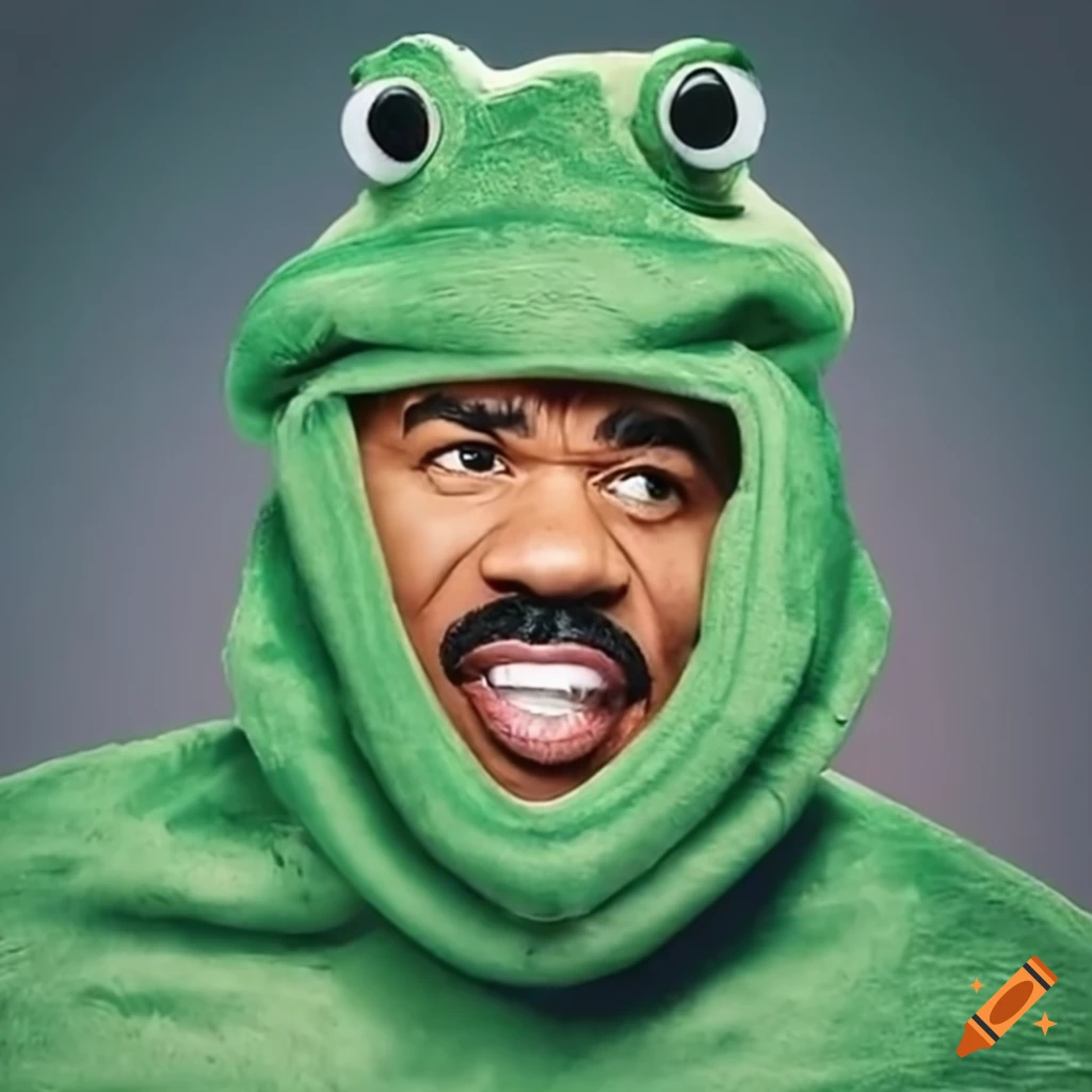 Steve harvey dressed as a frog on Craiyon