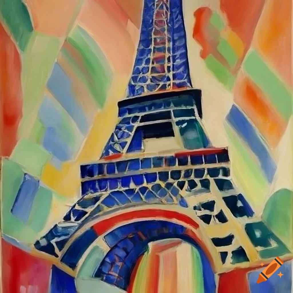 Delaunay painting of the Eiffel Tower