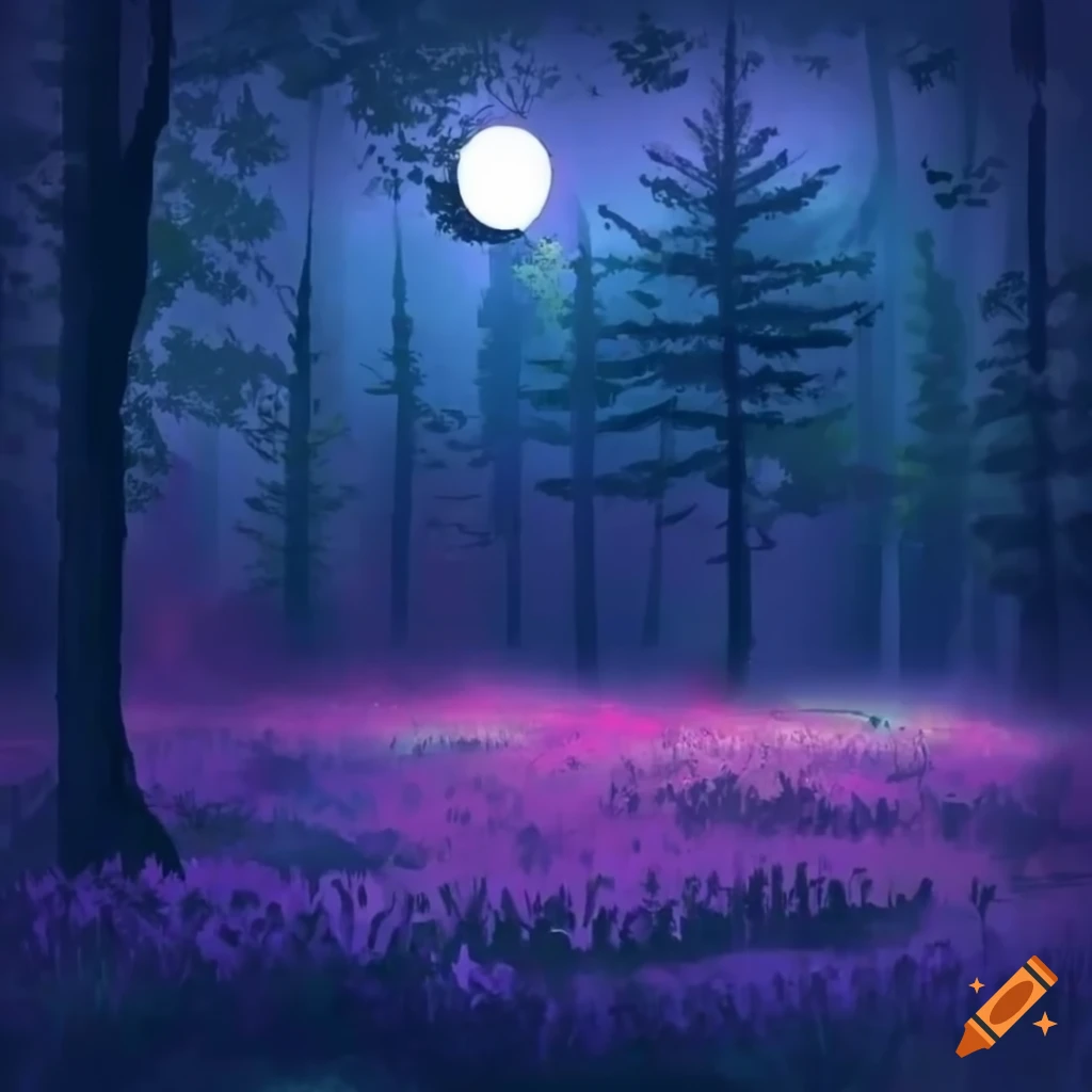 forest night scene