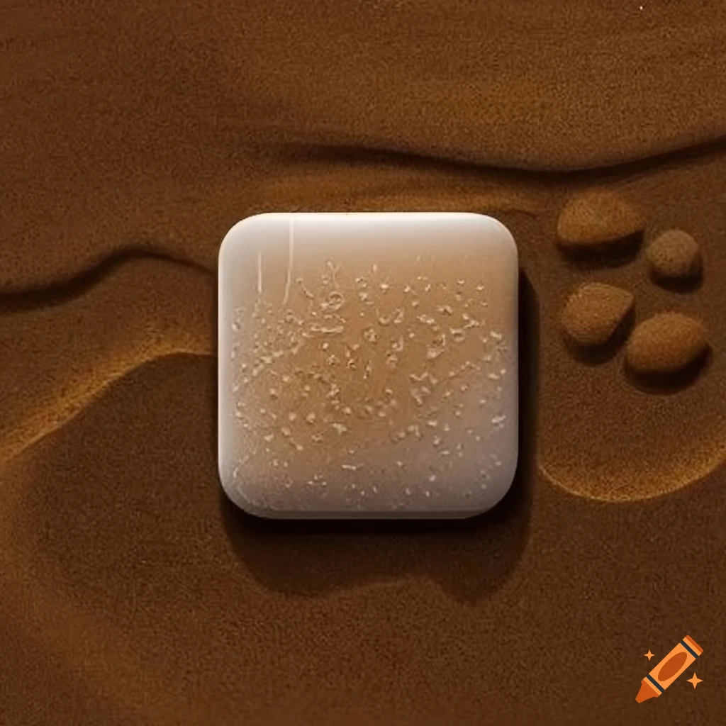 rock and sand textured square icon/button