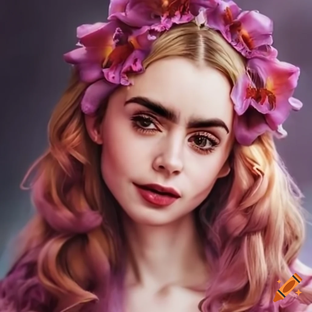 Fusion of lily collins and princess lily flowers