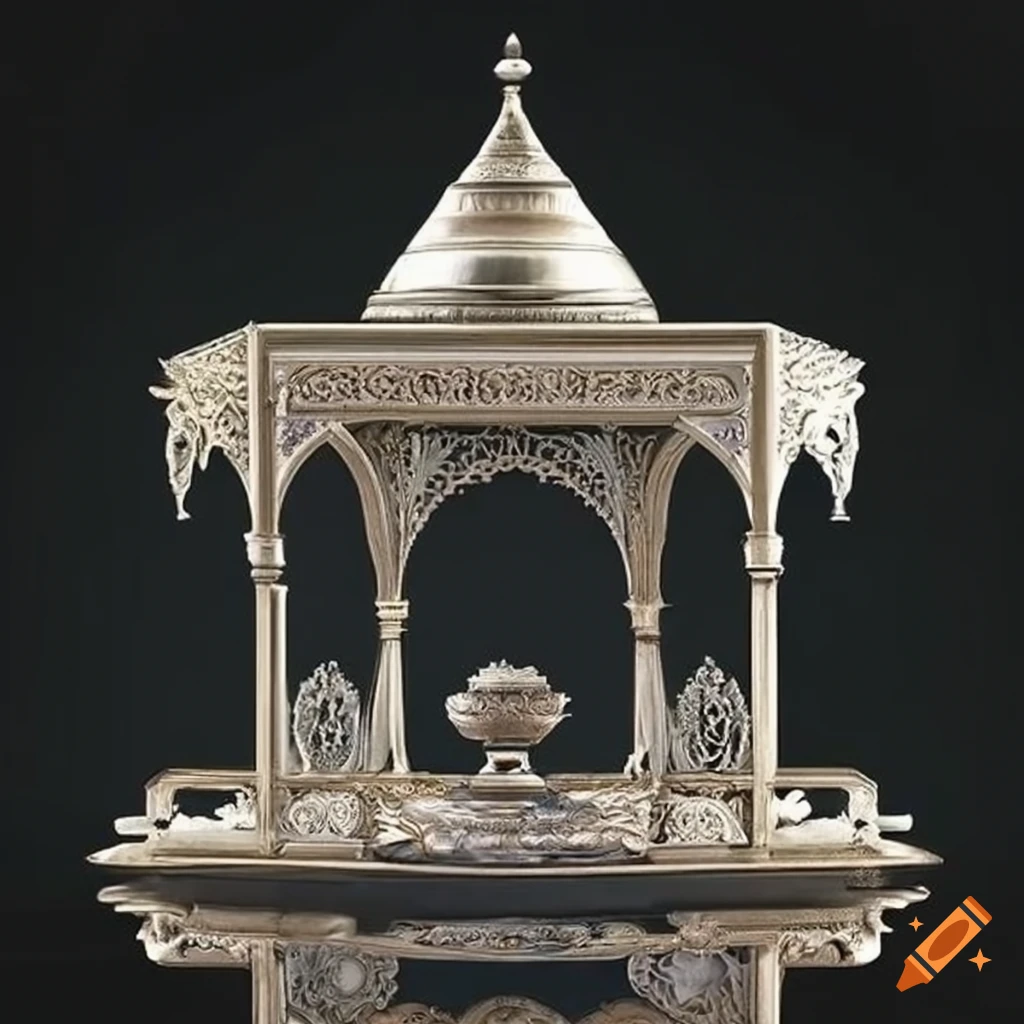 ornamental Islamic gazebo with silver fountain