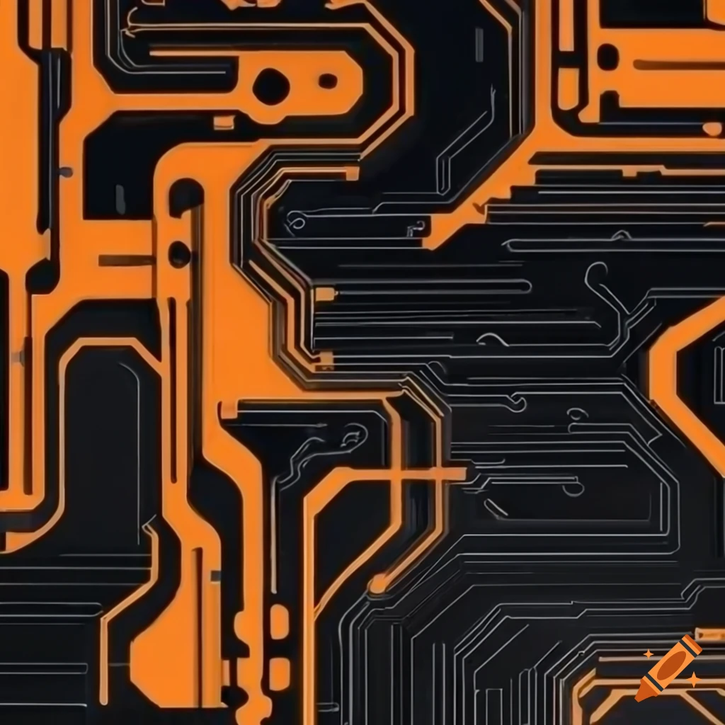 Abstract artwork of printed circuit boards on Craiyon