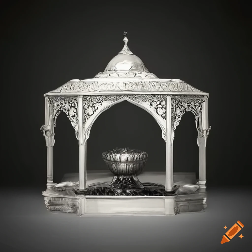 silver ornamental islamic gazebo