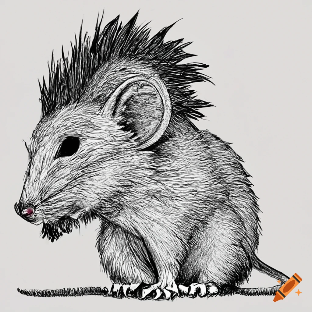 Image of a rat with a mohawk