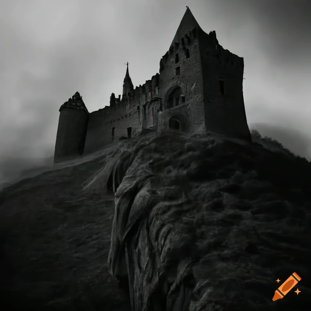 Castle on hill on Craiyon