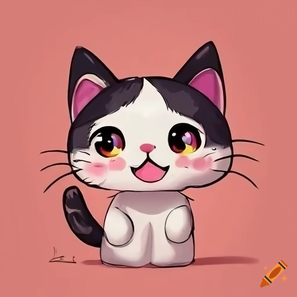 Lindo dibujo de un gato estilo anime on Craiyon
