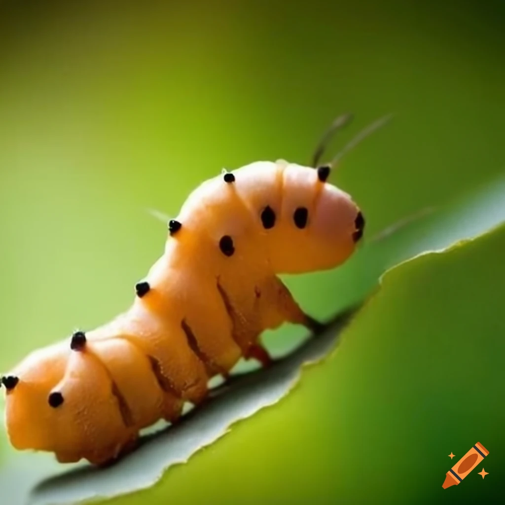 cantaloupe caterpillar on a leaf