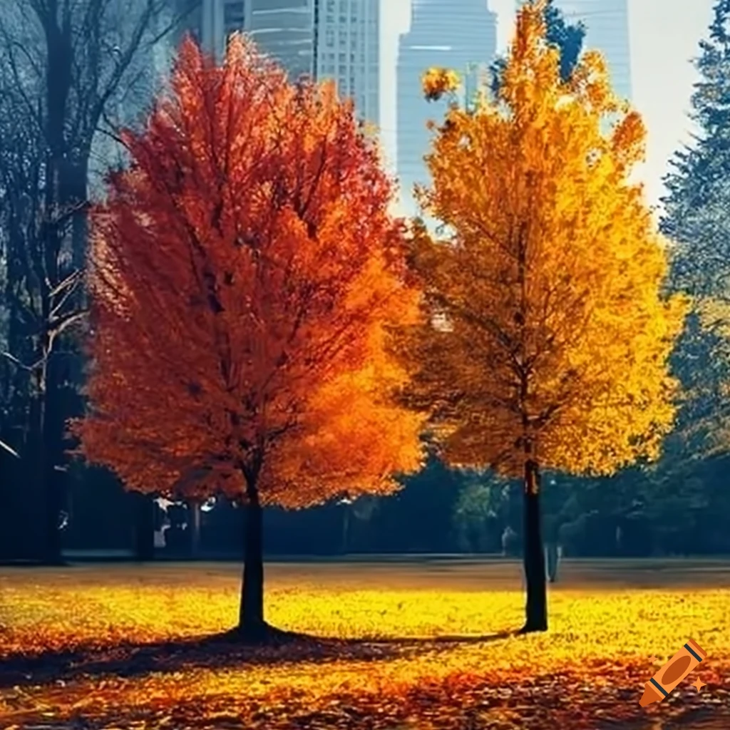 Fallen tree in a city park