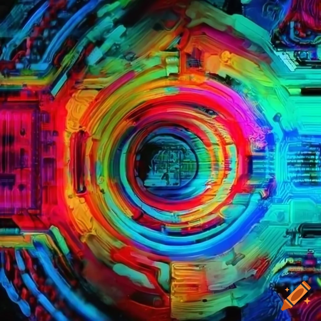 Abstract Artwork Of Printed Circuit Boards On Craiyon