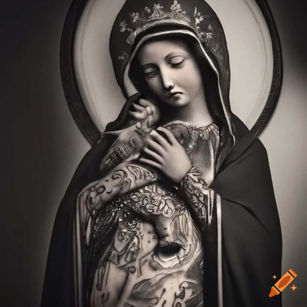 92 Sensational Virgin Mary Tattoo Designs And Discover Their Meanings! –  Tattoo Inspired Apparel