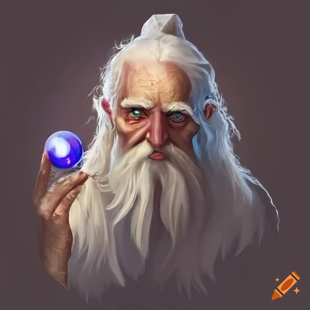 image of a wise wizard with a staff and a hat