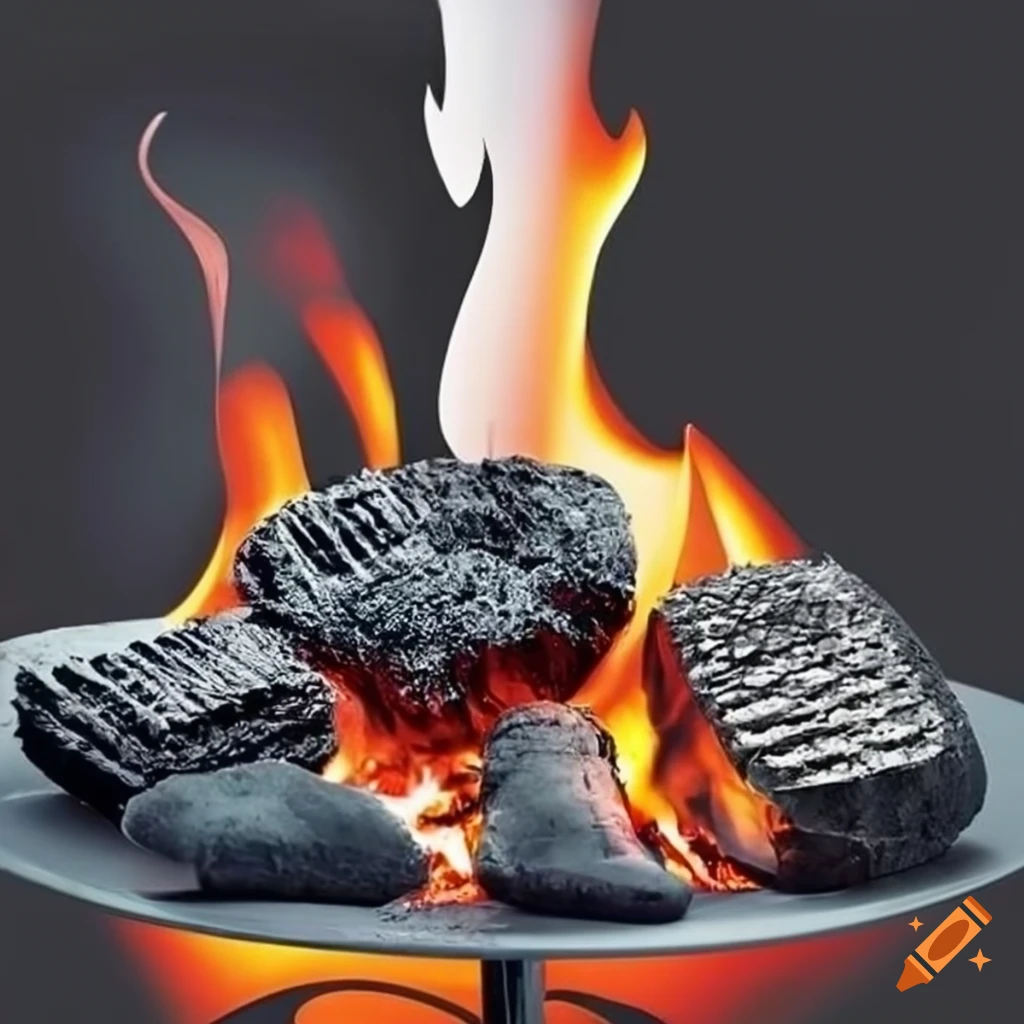 black and white photo of grilling over charcoal fire