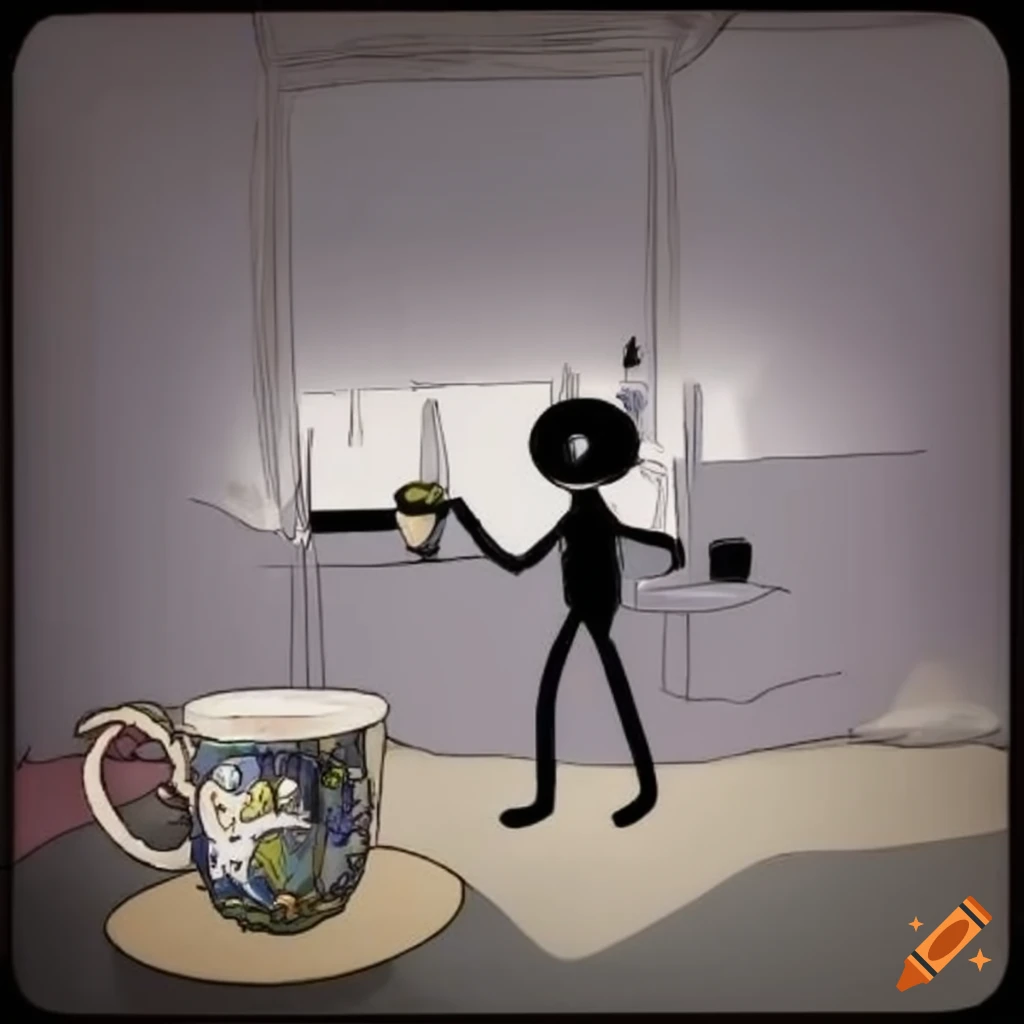 stickman enjoying a cup of tea