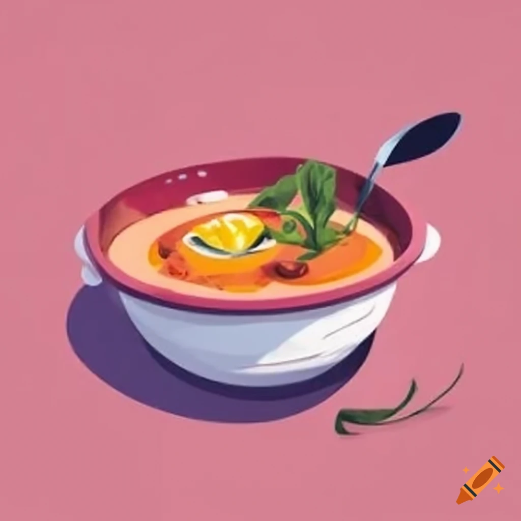 Print of a delicious salmorejo with spanish ham and boiled eggs on Craiyon