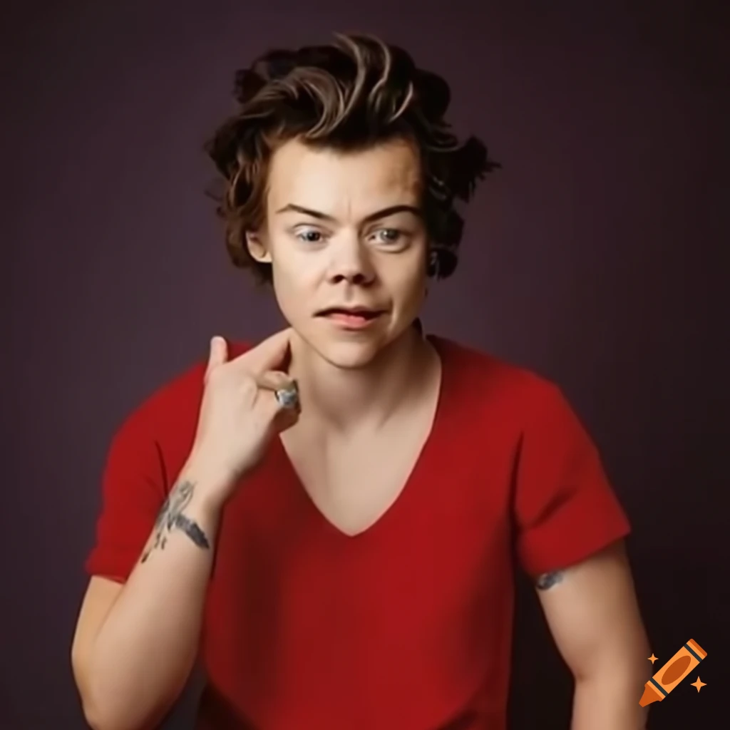 Portrait of harry styles with a unique appearance on Craiyon
