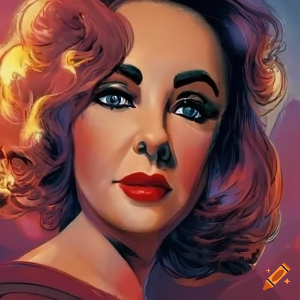 comic-book-panel-featuring-elizabeth-taylor-and-time-fusion-on-craiyon