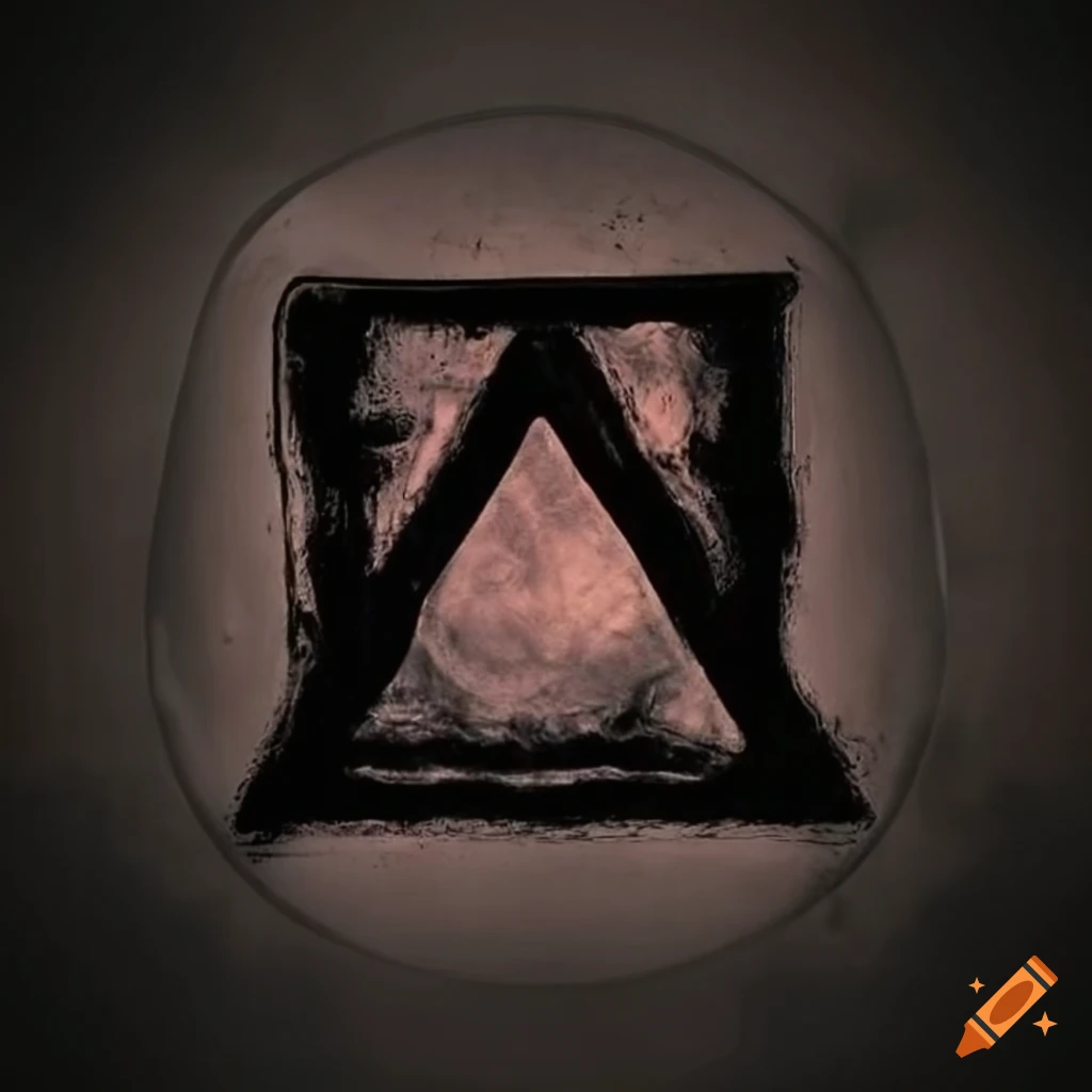 mysterious Giger-inspired triangle symbol