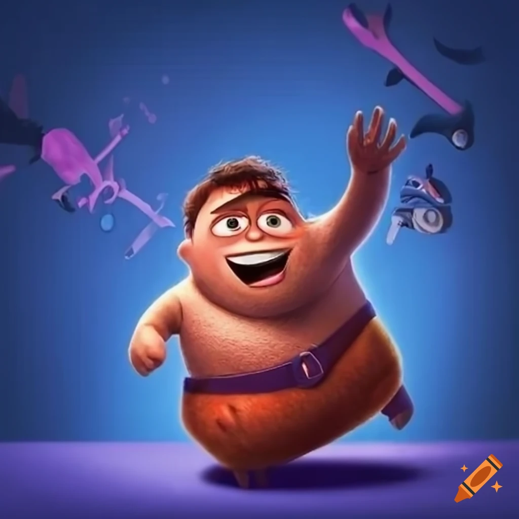 Movie poster of big d randy in pixar animation style on Craiyon
