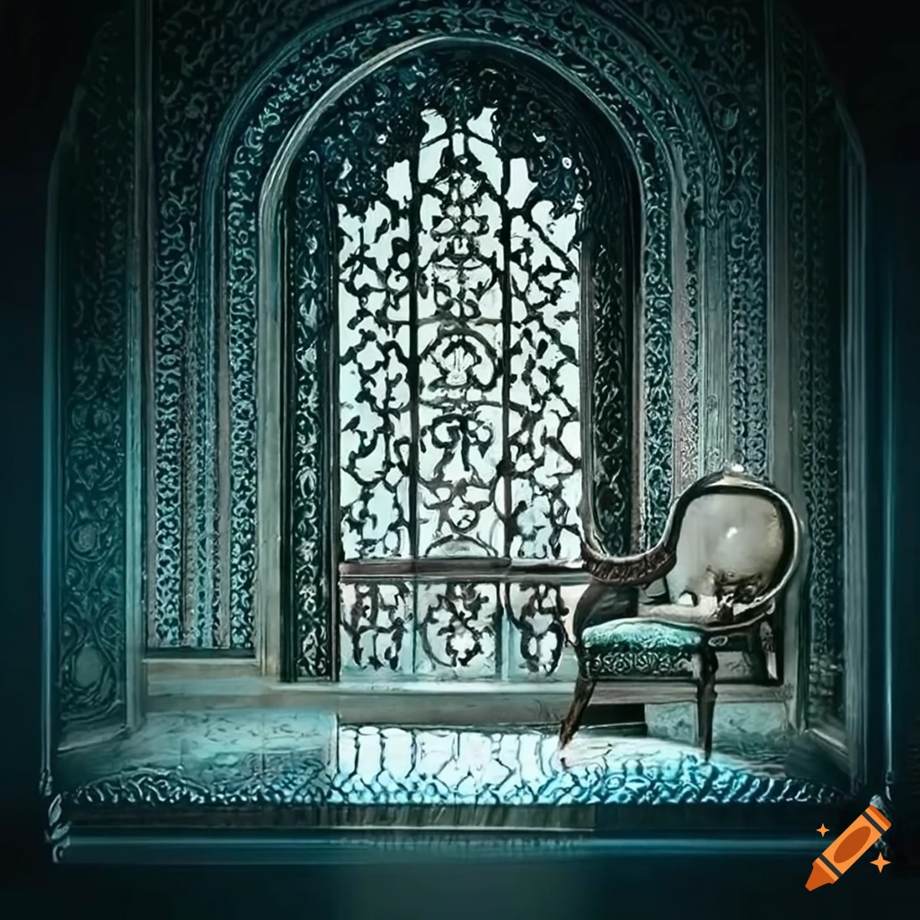 silver balcony in a pond