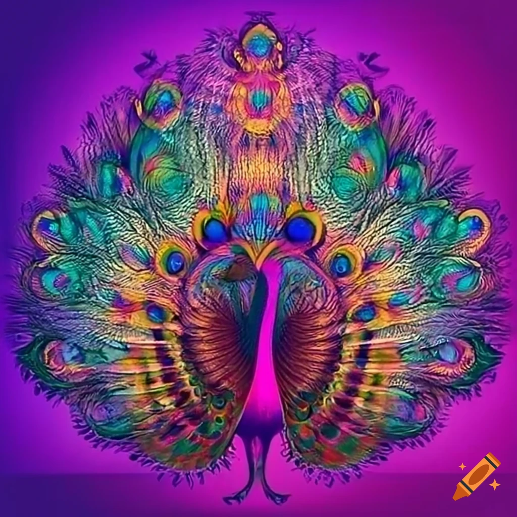 Ан image of a violet peacock