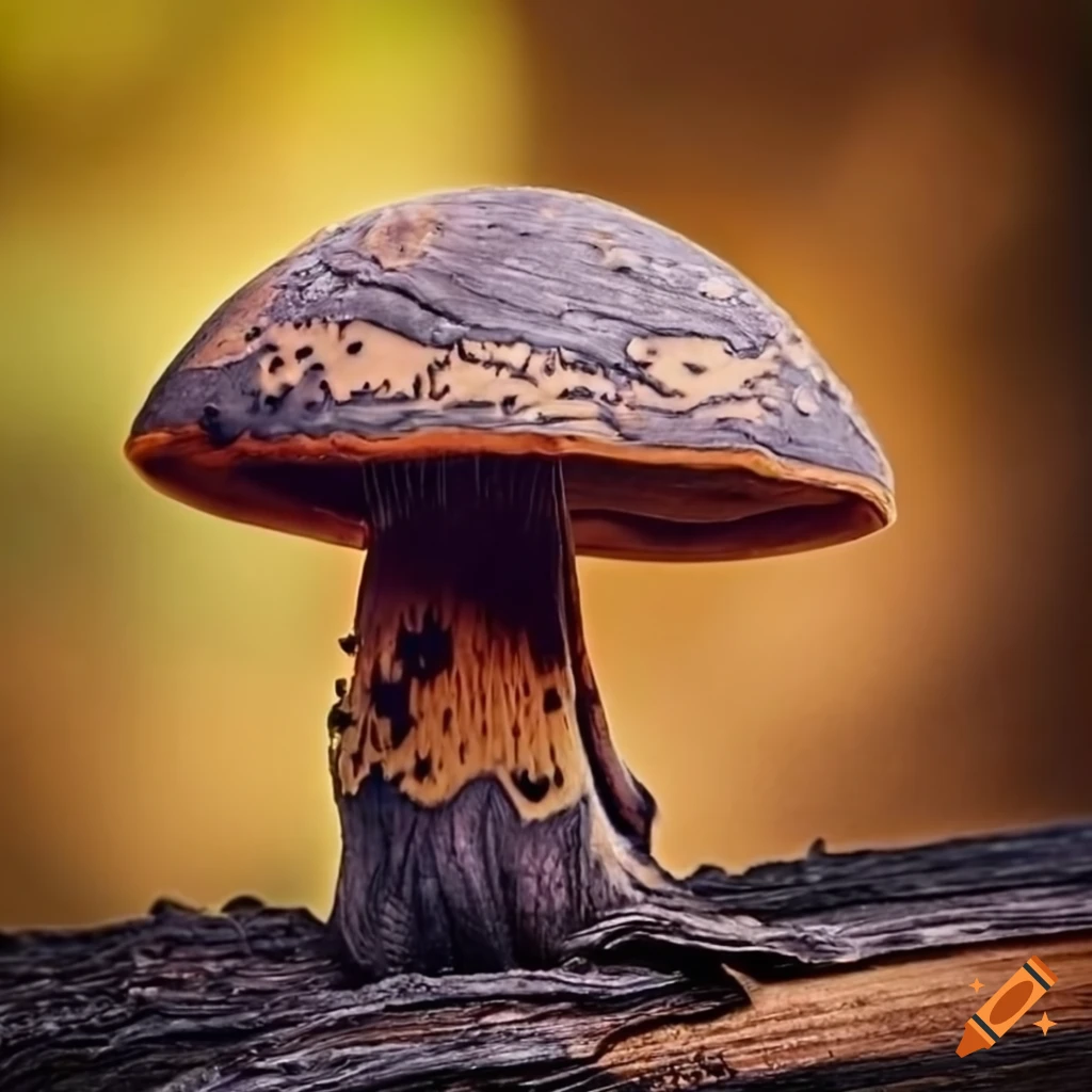 wood-carved mushroom