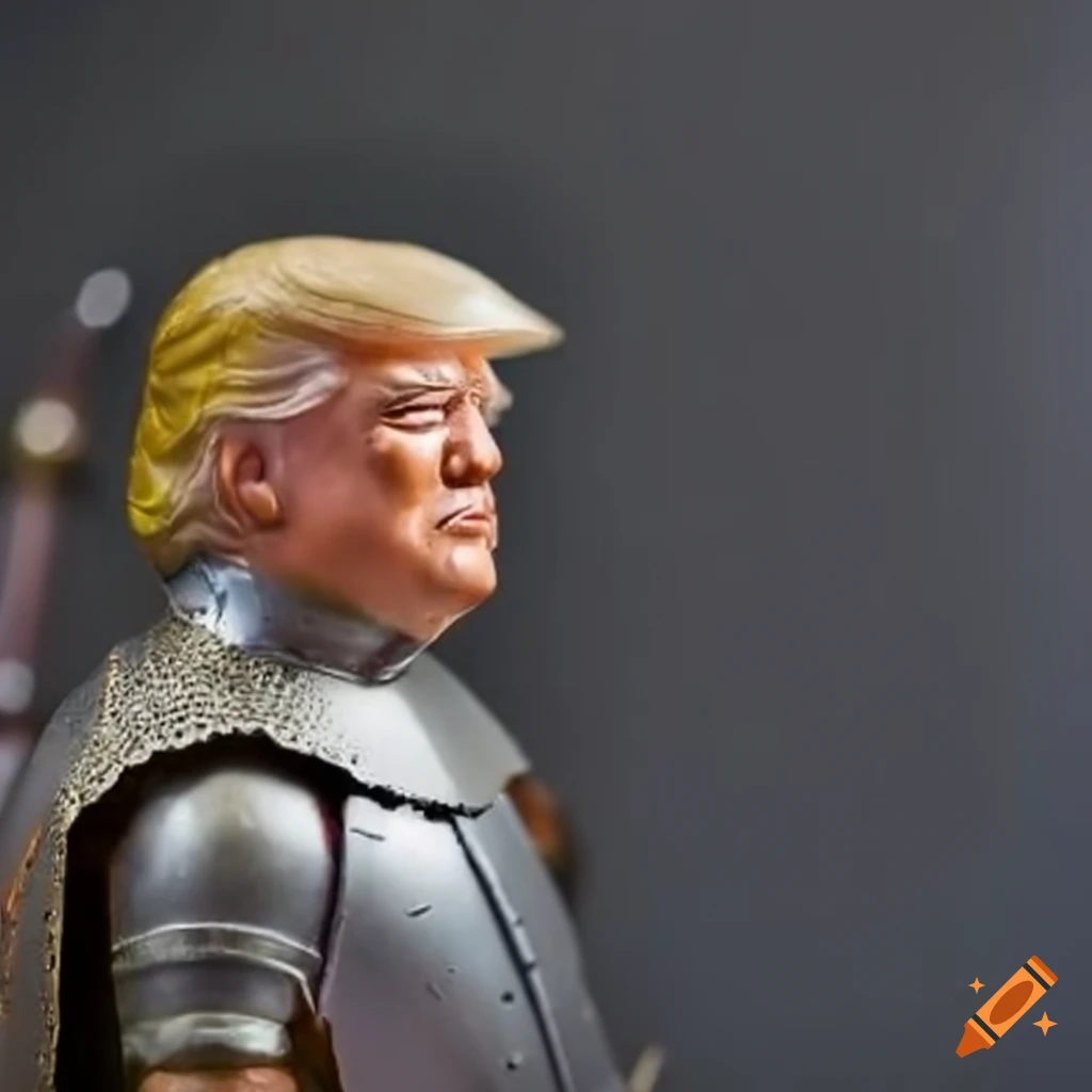 Trump figurine in plate armor