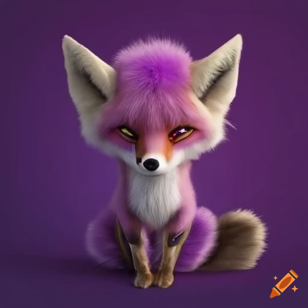 image of an infinity fox with purple fur