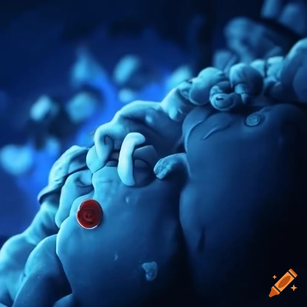 High definition round bumpy animal cell with proteins on surface on