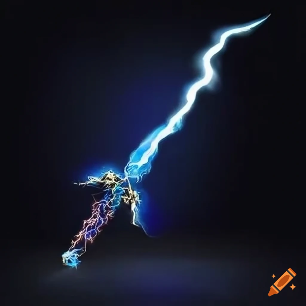 Image of a magical lightning sword on Craiyon