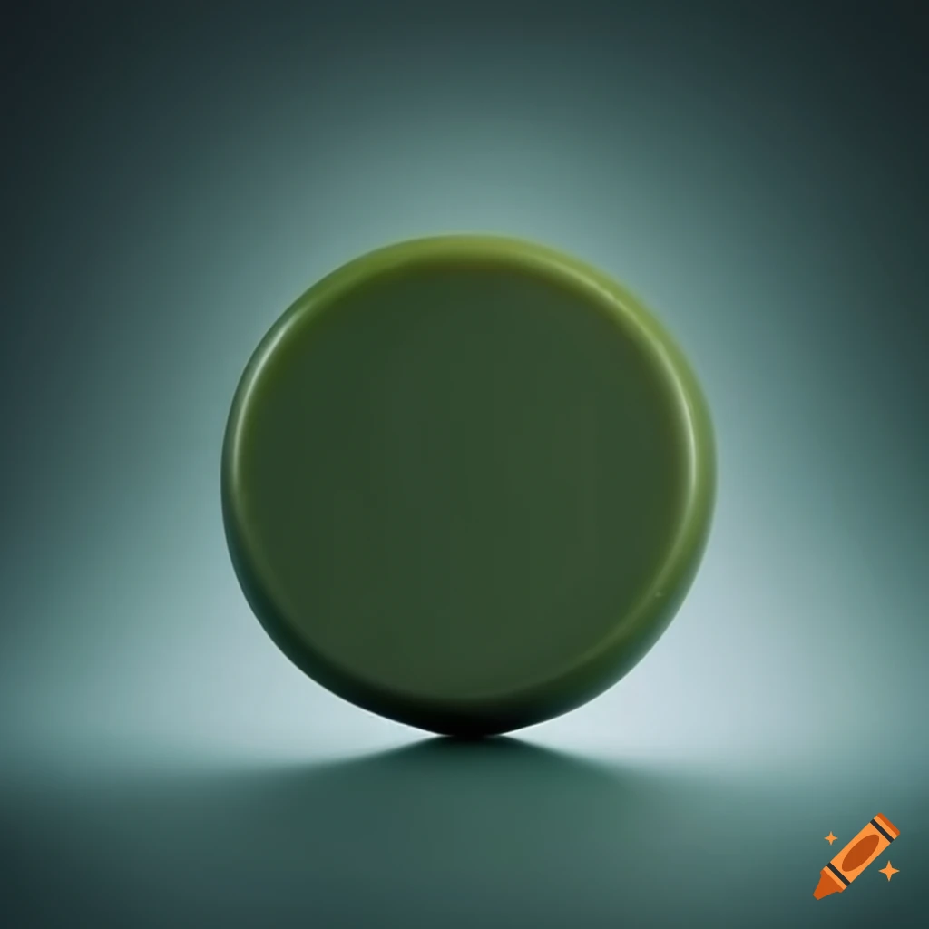 circle-shaped olive soap with intricate details