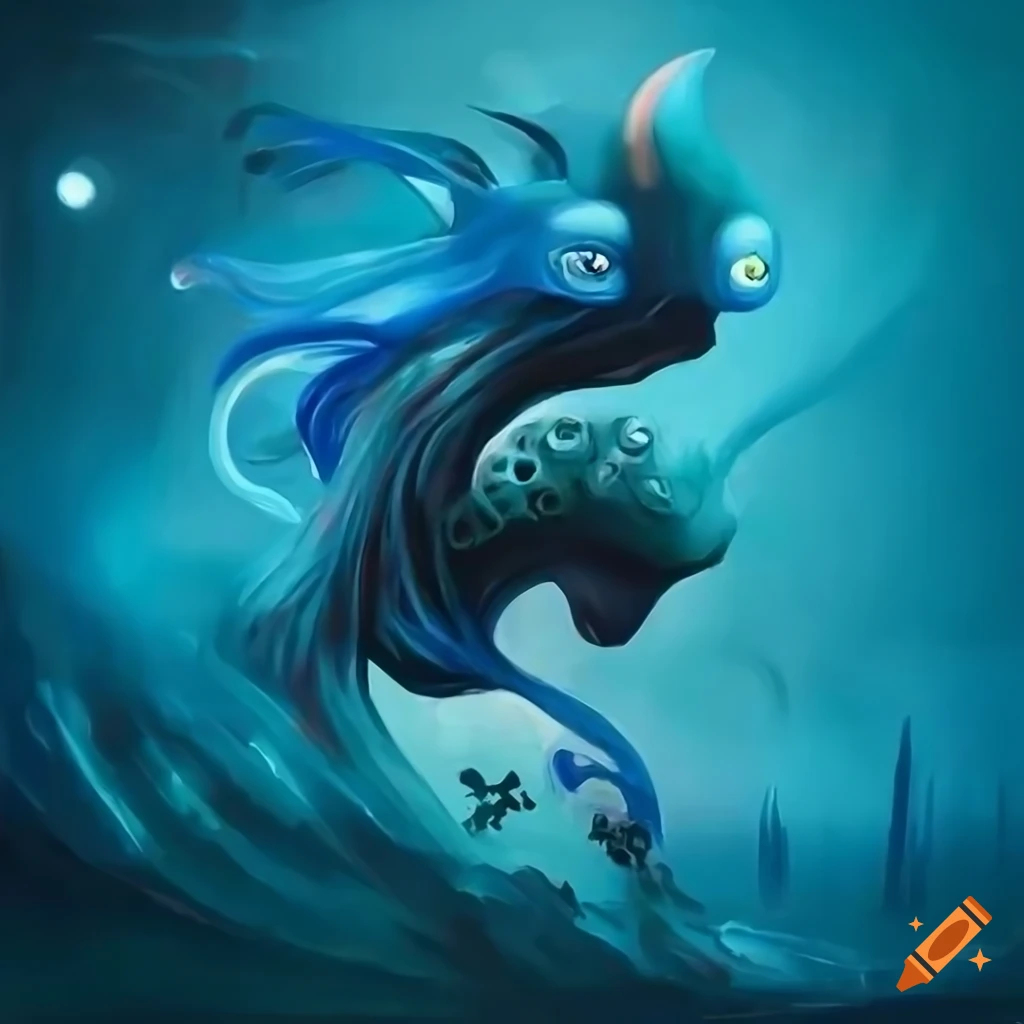 oil-painting-of-an-elegant-aquatic-mythical-creature-on-craiyon