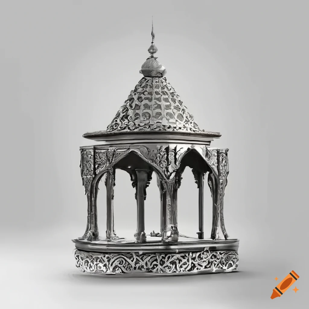 ornamental silver Islamic gazebo