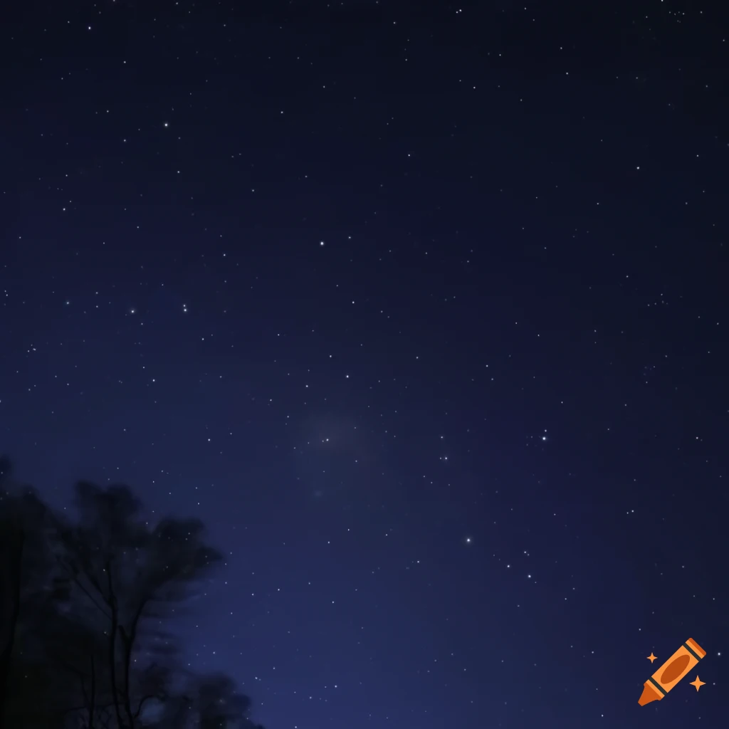 starry night sky with a moon in a fantasy world