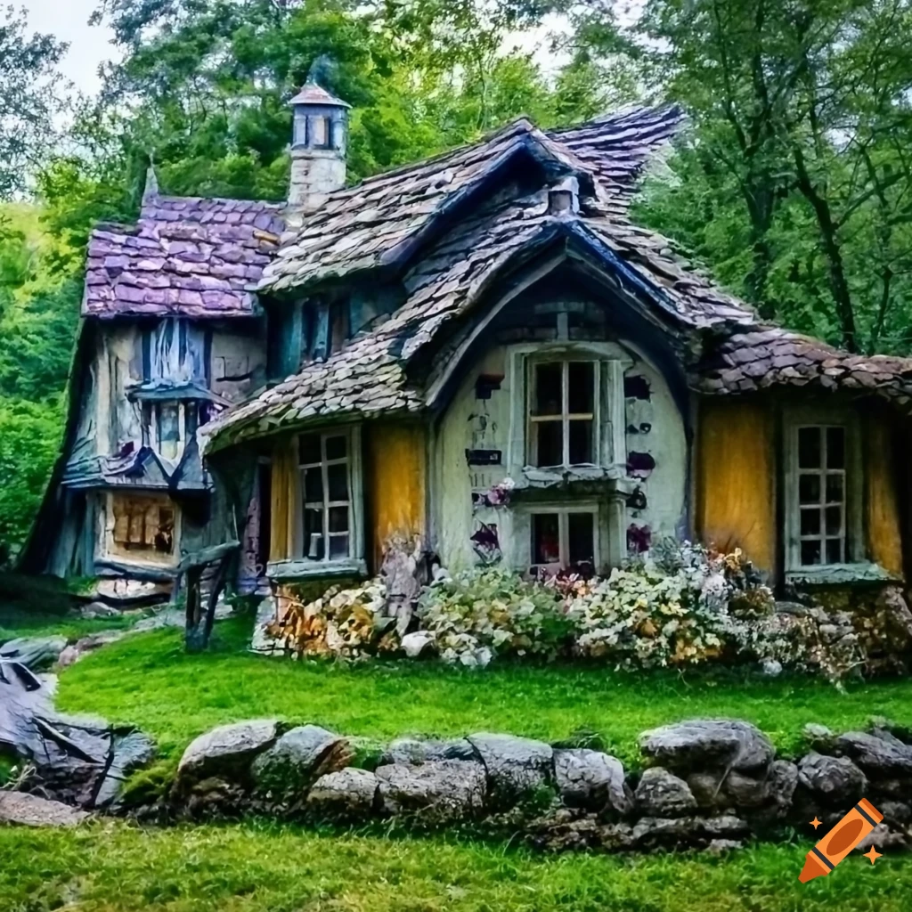 Photo realistic image of a large fairy house
