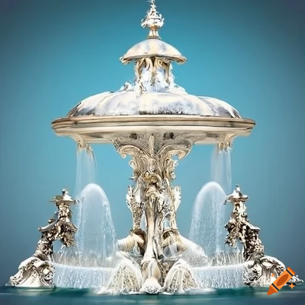 silver fountain ornamental dresden gazebo