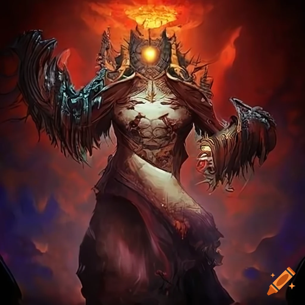artwork depicting Alrun, a passionate deity
