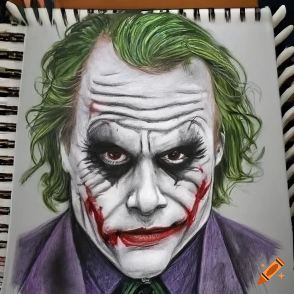 Buy Joker/heath Ledger Portrait Graphite Pencil Drawing PRINT Online in  India - Etsy