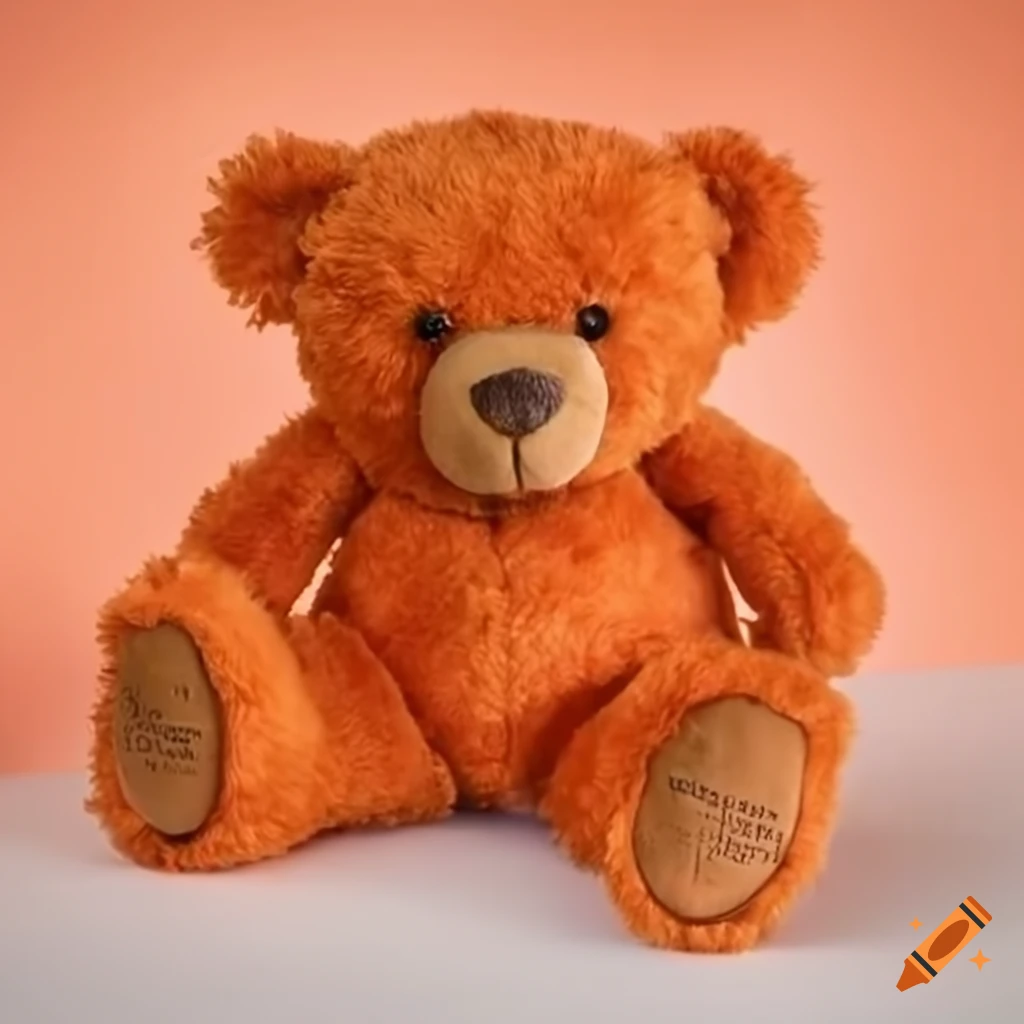 Orange teddy bear on Craiyon