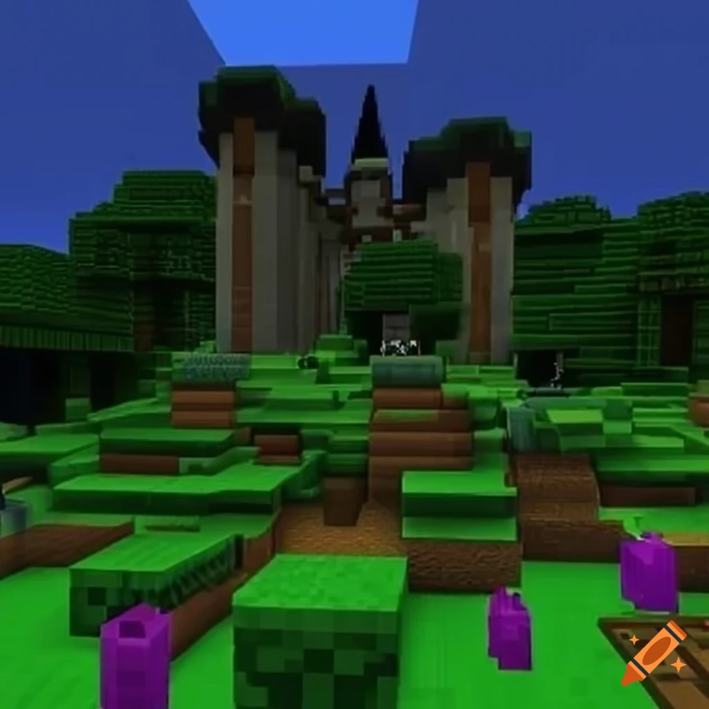 screenshot of Minecraft's imaginative world