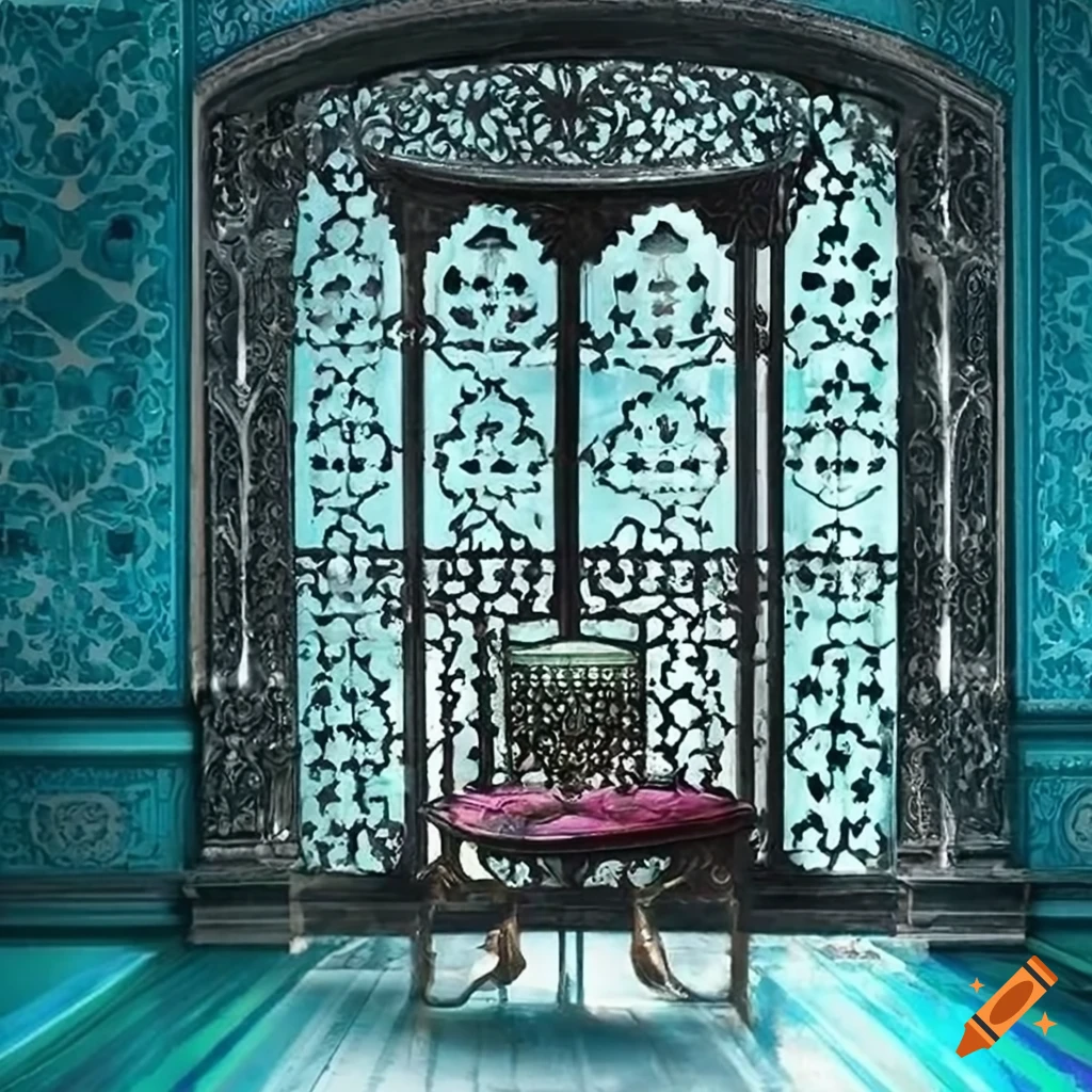 silver balcony in a pond