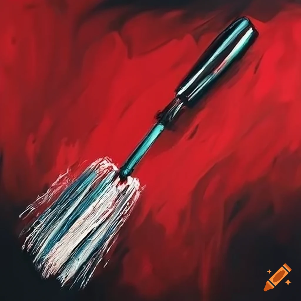 Red and black modern electronic toilet brush