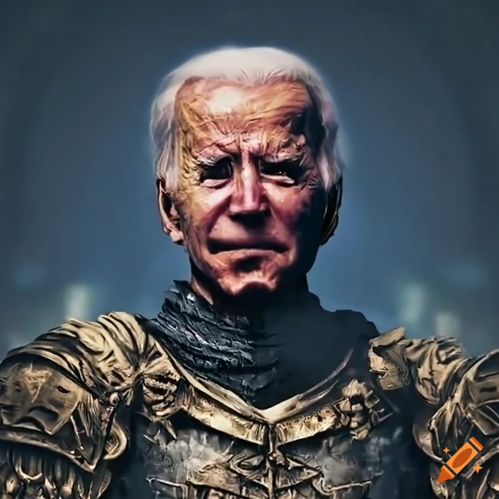 Joe biden as a dark souls boss on Craiyon