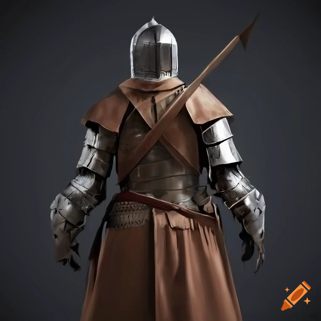 concept art of a medieval knight in armor
