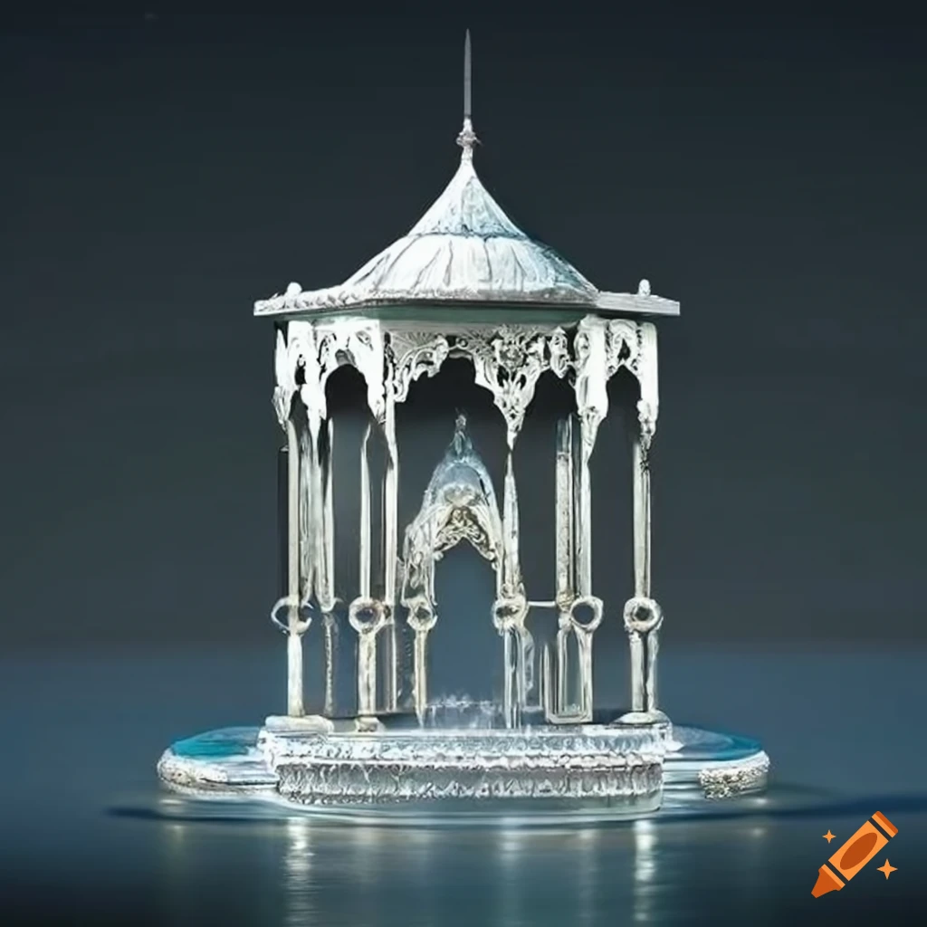 silver ornamental Islamic gazebo