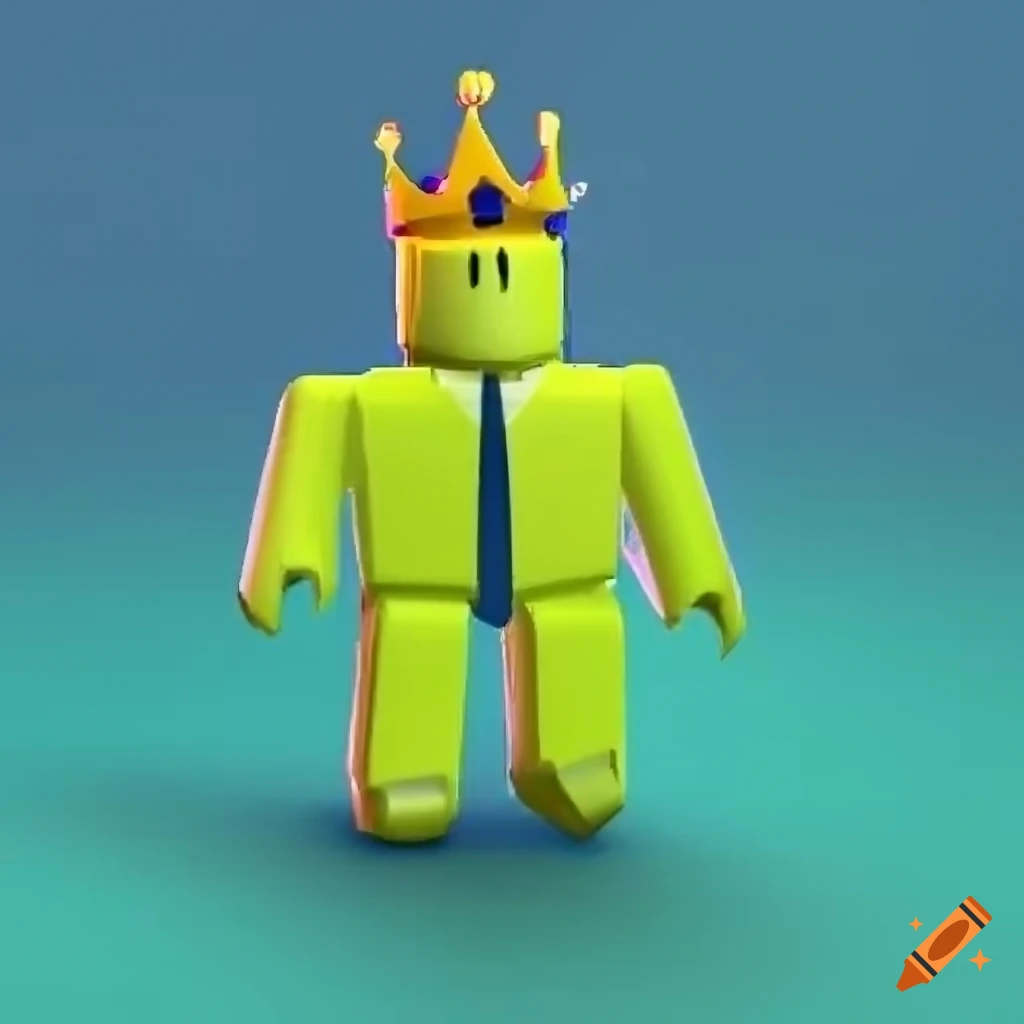 Funny roblox avatar with silly expression and sign